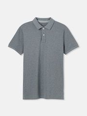 Joules Woody Grey Slim Fit Cotton Pique Polo Shirt - Image 6 of 6