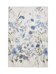 Catherine Lansfield Blue Country Floral Washable Rug - Image 3 of 5