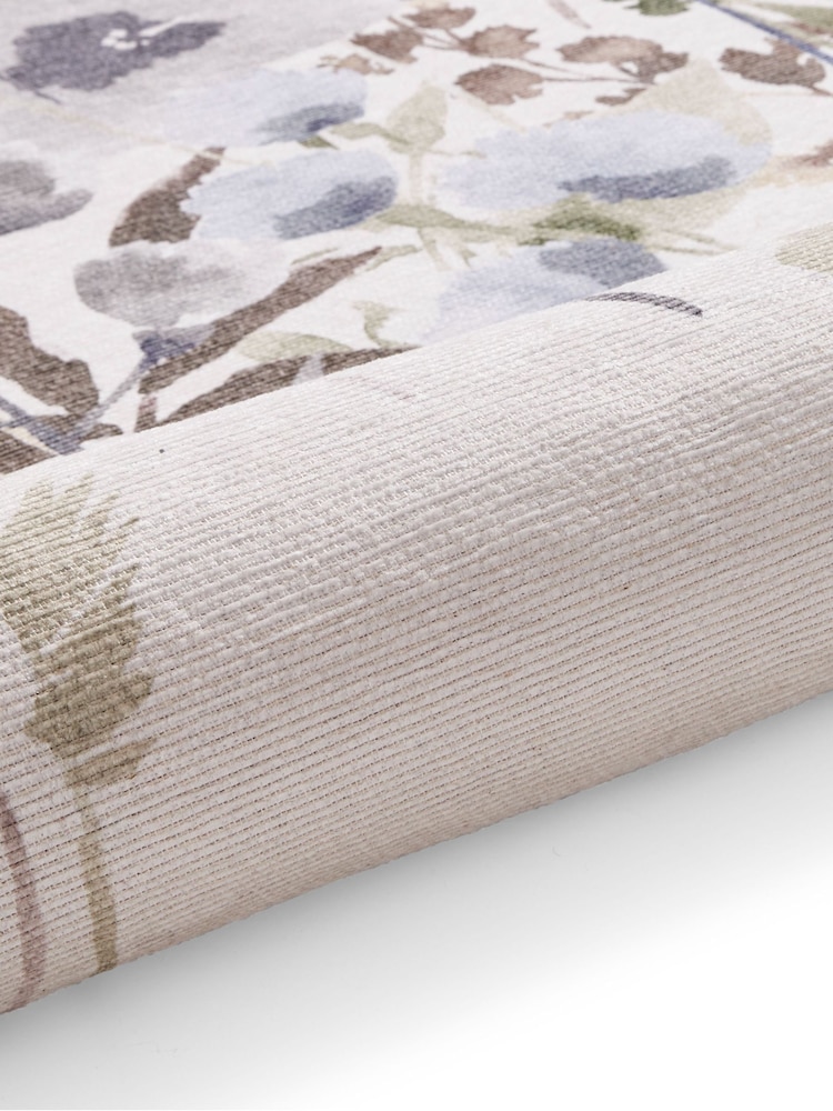 Catherine Lansfield Blue Country Floral Washable Rug - Image 5 of 5 Catherine Lansfield Blue Country Floral Washable Rug - Image 5 of 5