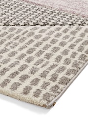 Catherine Lansfield Lilac/Grey Larsson Geo Modern Rug - Image 4 of 5
