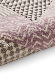 Catherine Lansfield Lilac/Grey Larsson Geo Modern Rug - Image 5 of 5