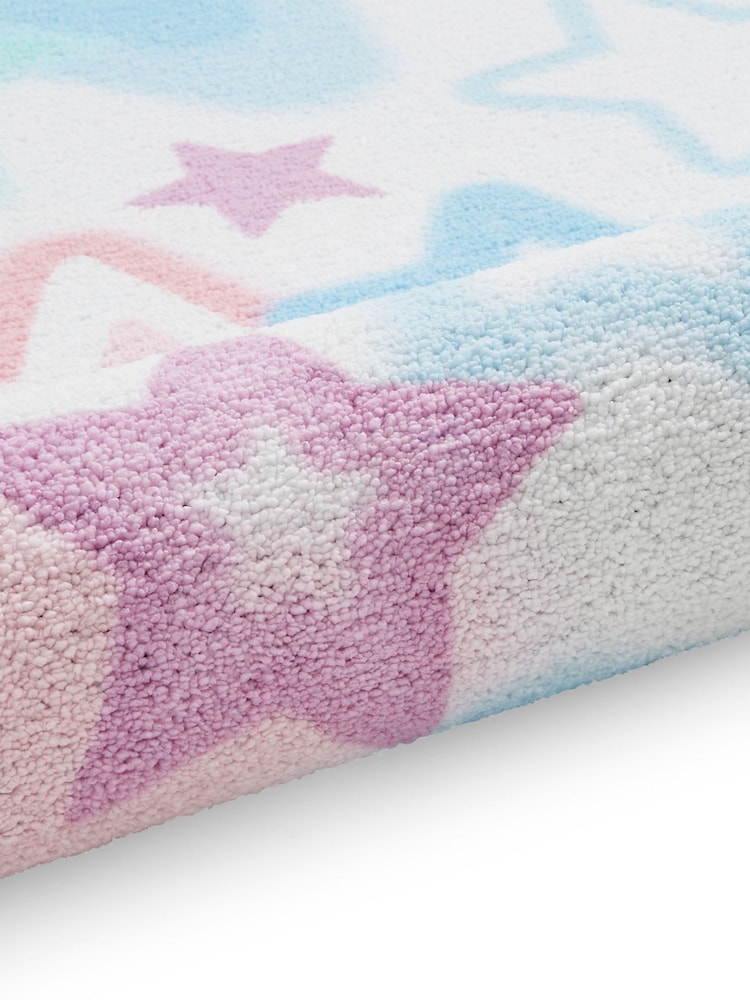 Catherine Lansfield Pink Ombre Stars Washable Childrens Rug - Image 5 of 5 Catherine Lansfield Pink Ombre Stars Washable Childrens Rug - Image 5 of 5