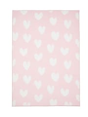 Catherine Lansfield Pink Hearts Washable Childrens Rug - Image 3 of 5