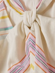Reiss Ivory Kitty 9-13 yrs Linen Cotton Knot Detail Dress - Image 4 of 4