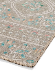 Catherine Lansfield Sage Green Cameo Floral Washable Rug - Image 4 of 5