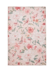 Catherine Lansfield Blush Pippa Floral Washable Rug - Image 3 of 6