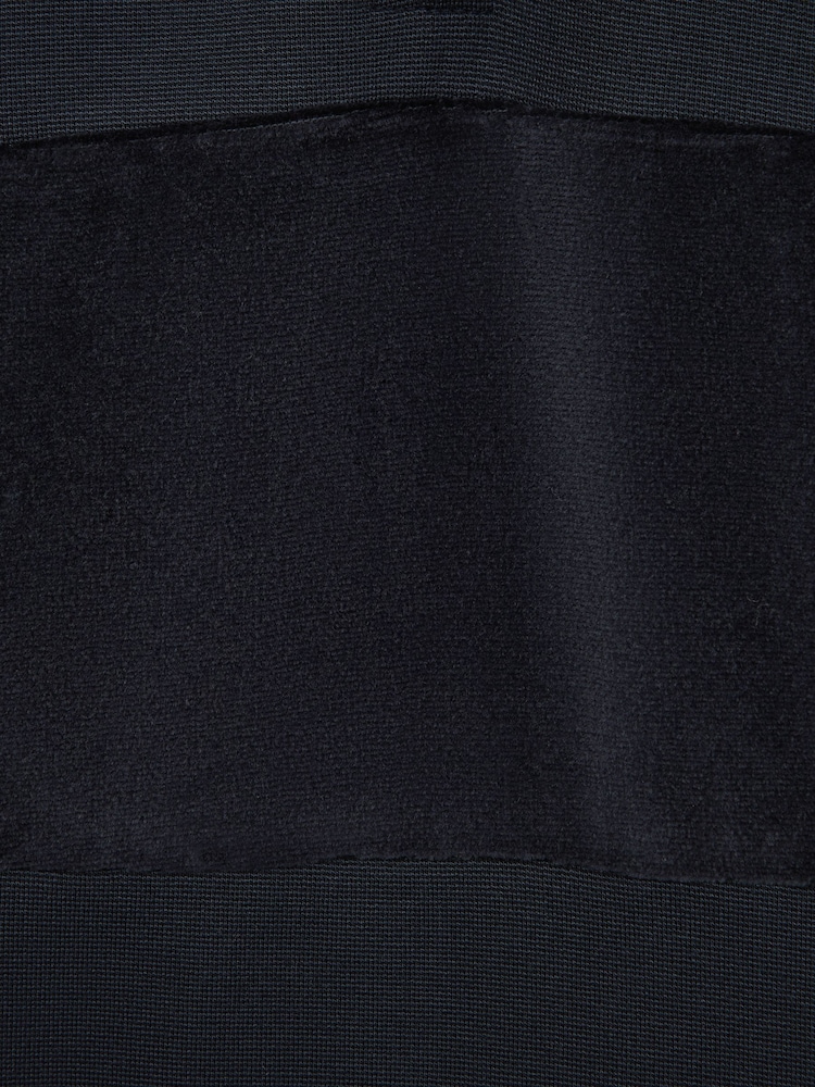 Reiss Navy Selin 13-14 yrs Slim Fit Half-Zip Funnel Neck Velour Sweatshirt - Image 6 of 6