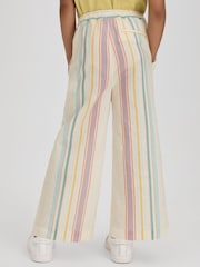 Reiss Multi Cleo 4-9 yrs Linen Drawstring Trousers - Image 5 of 6