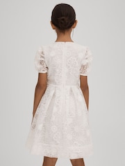 Reiss Ivory Emelie 4-9 yrs Lace Puff Sleeve Dress - Image 5 of 6