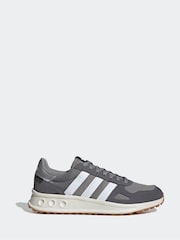 adidas Grey Chrome Run 84s Trainers - Image 1 of 8