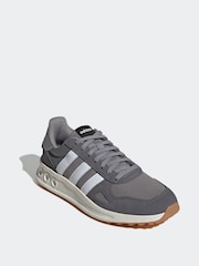 adidas Grey Chrome Run 84s Trainers - Image 3 of 8