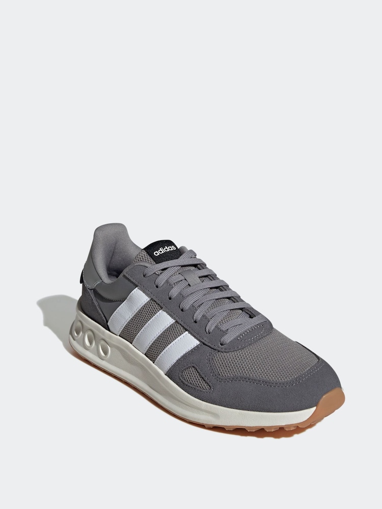 adidas Grey Chrome Run 84s Trainers - Image 3 of 8
