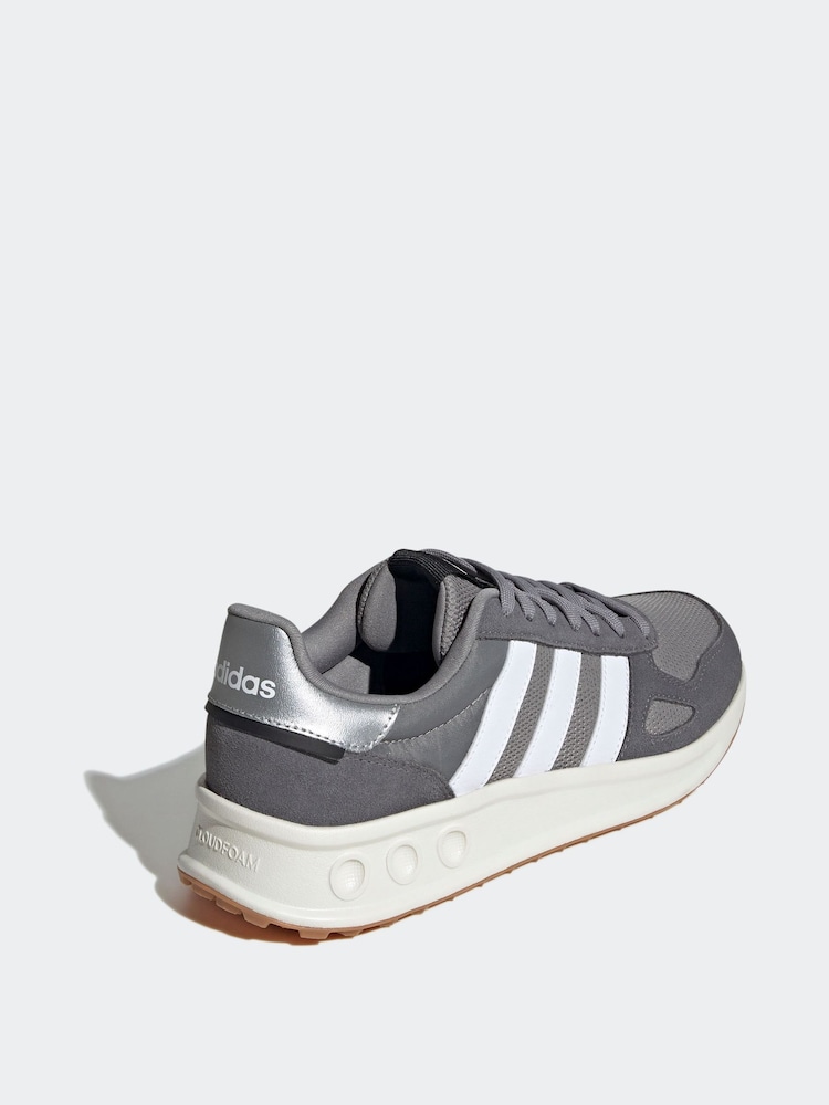 adidas Grey Chrome Run 84s Trainers - Image 4 of 8