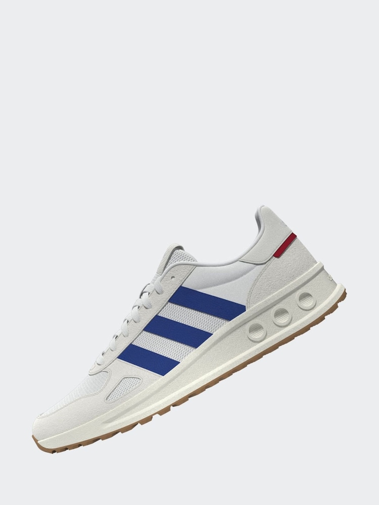 adidas Blue/White Run 84s Trainers - Image 14 of 18