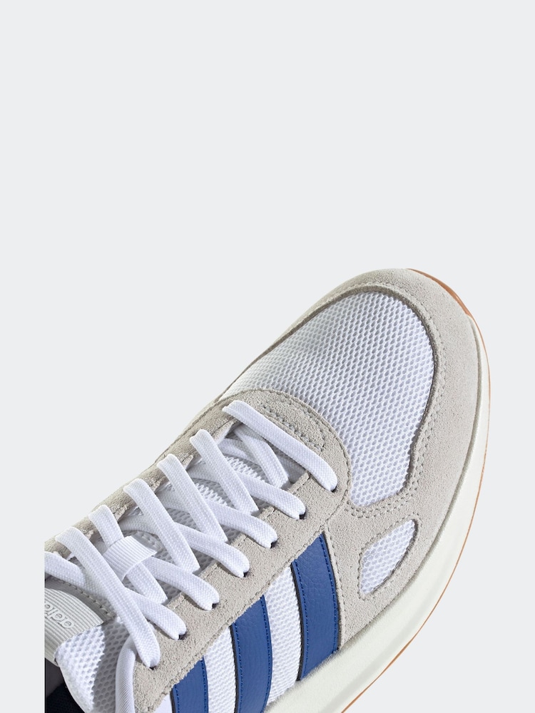 adidas Blue/White Run 84s Trainers - Image 16 of 18