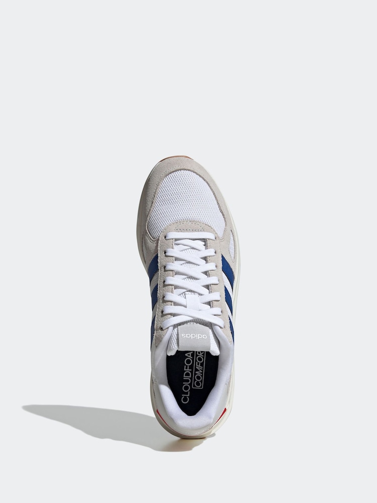 adidas Blue/White Run 84s Trainers - Image 17 of 18