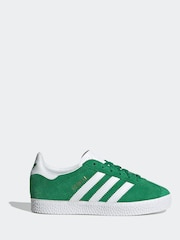 adidas original Green Kids Gazelle Trainers - Image 1 of 9
