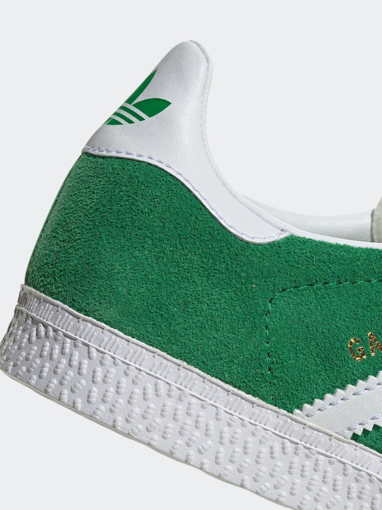 adidas original Green Kids Gazelle Trainers - Image 8 of 9