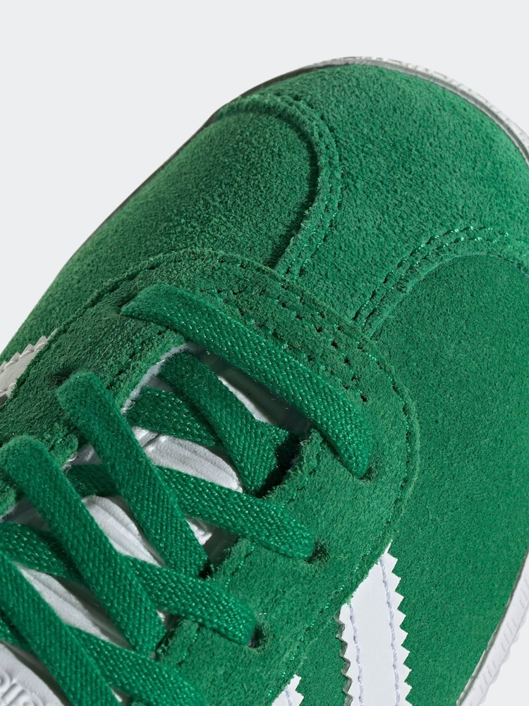 adidas original Green Kids Gazelle Trainers - Image 9 of 9