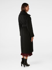 Forever New Black Priya Petite Wrap Coat - Image 2 of 5