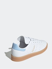 adidas White/Blue Kids Stan Smith Shoes - Image 6 of 8