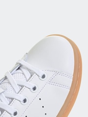 adidas White/Blue Kids Stan Smith Shoes - Image 8 of 8