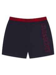 Lyle & Scott Blue Boys Abel Branded Sleepwear Shorts Set - Image 3 of 6