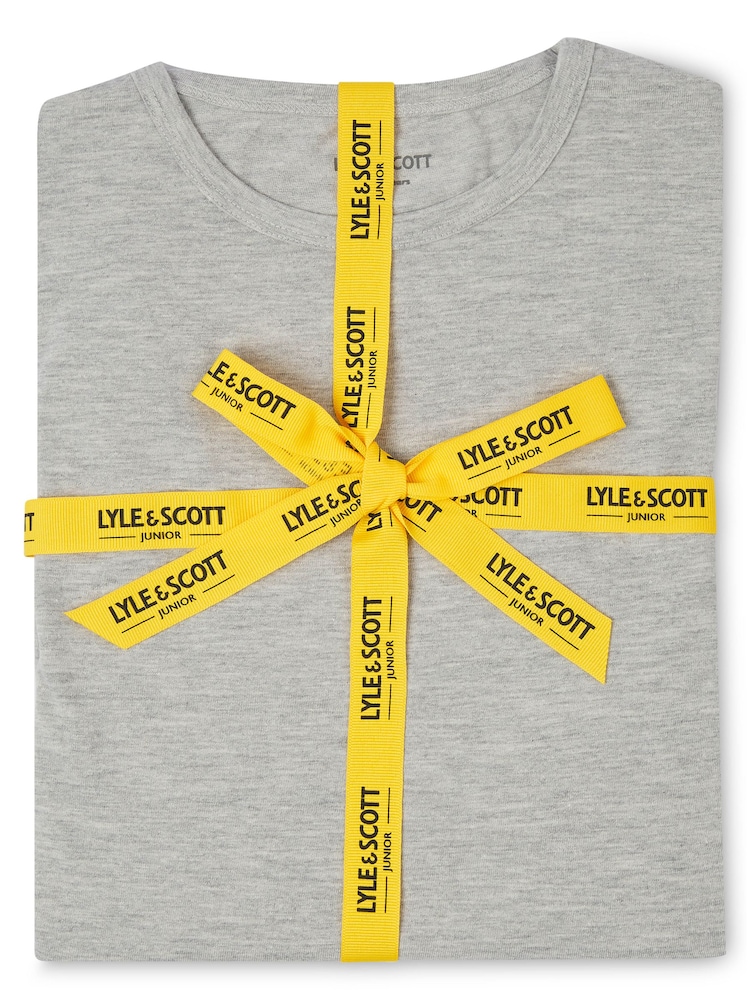 Lyle & Scott Grey Boys Prince Sleepwear Shorts Set - Image 4 of 6