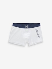 Lyle & Scott White Underwear Boys Enrico Trunks 3 Pack - Image 3 of 4