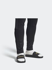 adidas Black Adilette Shower Sandals - Image 1 of 9