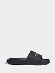 adidas Black Adilette Shower Sandals - Image 2 of 9