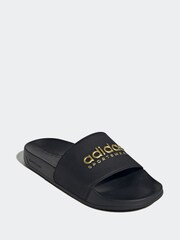 adidas Black Adilette Shower Sandals - Image 4 of 9