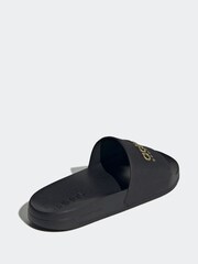 adidas Black Adilette Shower Sandals - Image 5 of 9