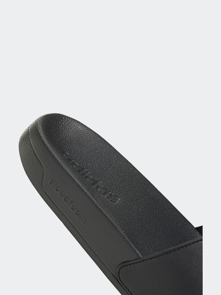 adidas Black Adilette Shower Sandals - Image 9 of 9