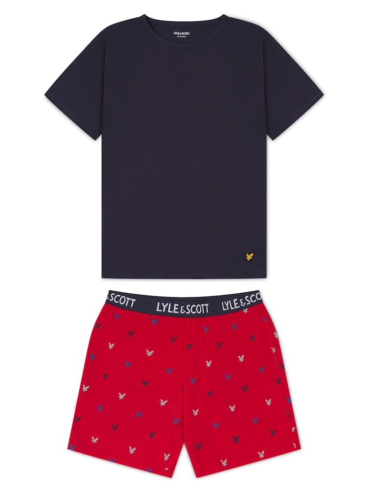Lyle & Scott Blue Boys Jethro Sleepwear Shorts Set - Image 1 of 6