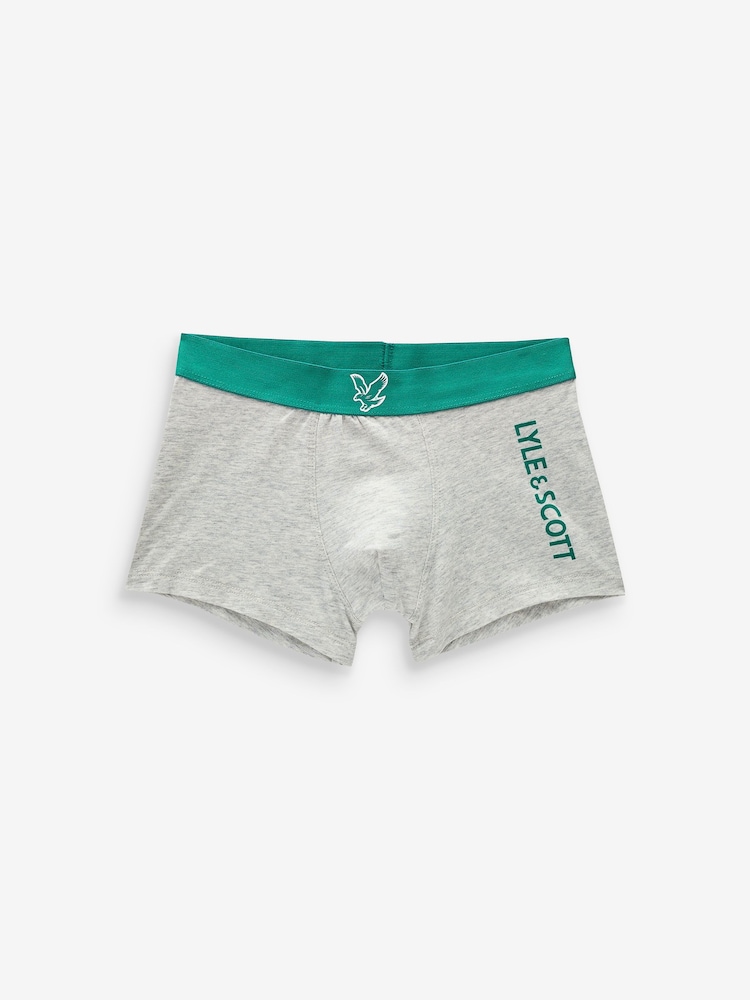 Lyle & Scott Green Boys Enrico Underwear Trunks 3 Pack - Image 2 of 4