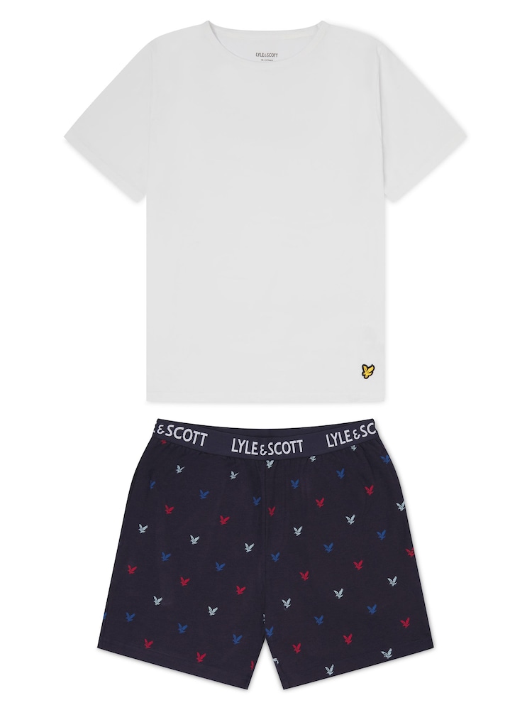 Lyle & Scott White Sleepwear Jethro Boys Shorts Set - Image 1 of 6