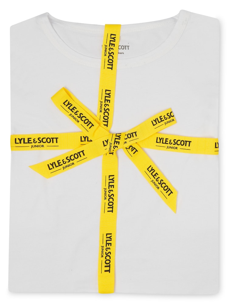 Lyle & Scott White Sleepwear Jethro Boys Shorts Set - Image 6 of 6