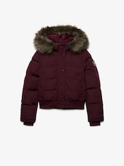 Բուրգունդյան մանուշակագույն - Superdry Everest Hooded Bomber Puffer Coat - Պատկեր 6 6-ից