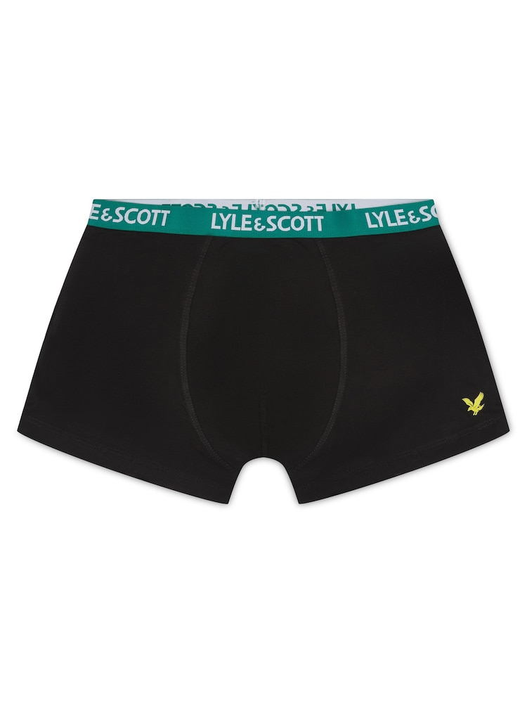 Lyle & Scott Black Underwear Boys Markus Trunks 3 Pack - Image 2 of 4