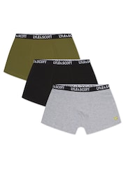 Lyle & Scott Grey Boys Markus Underwear Trunks 3 Pack - Image 1 of 4