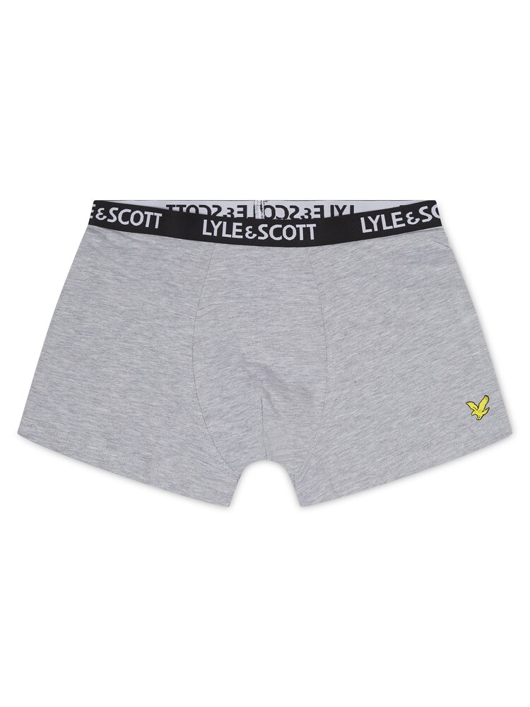 Lyle & Scott Grey Boys Markus Underwear Trunks 3 Pack - Image 4 of 4