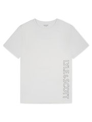 Lyle & Scott White Branded Boys Abel Sleepwear Shorts Set - Image 2 of 6