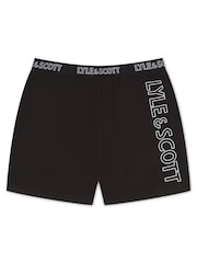 Lyle & Scott White Branded Boys Abel Sleepwear Shorts Set - Image 3 of 6