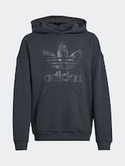 adidas Grey Kids Trefoil 100% Cotton Hoodie - Image 4 of 4