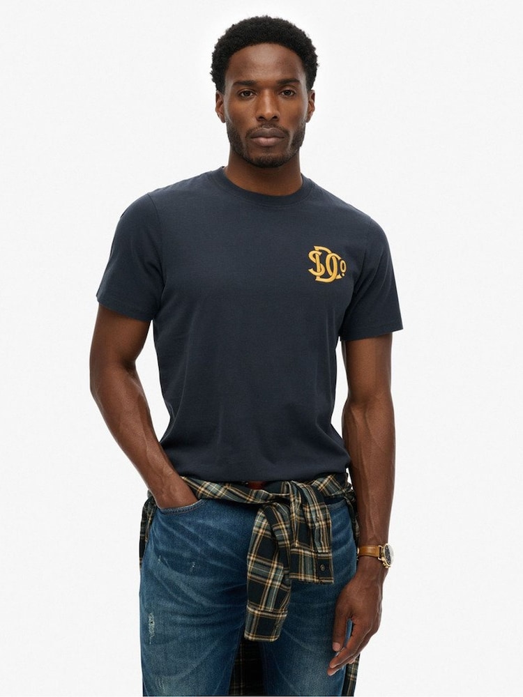 Superdry Blue Logo Relaxed T-Shirt - Image 1 of 5
