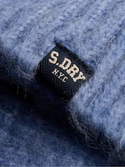 Superdry Blue Slouchy Brushed Knitted Jumper - Image 6 of 6