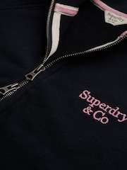 Superdry Pink Side Stripe Zip-Through Sweatshirt - Image 2 of 2