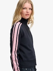 Rayas azul marino/rosa - Superdry Side Stripe Zip-Through Sweatshirt - Imagen 3 de 7