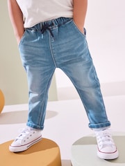 Mid Wash Denim Super Soft Pull-On Jeans With Stretch (3mths-7yrs) - Image 1 of 6